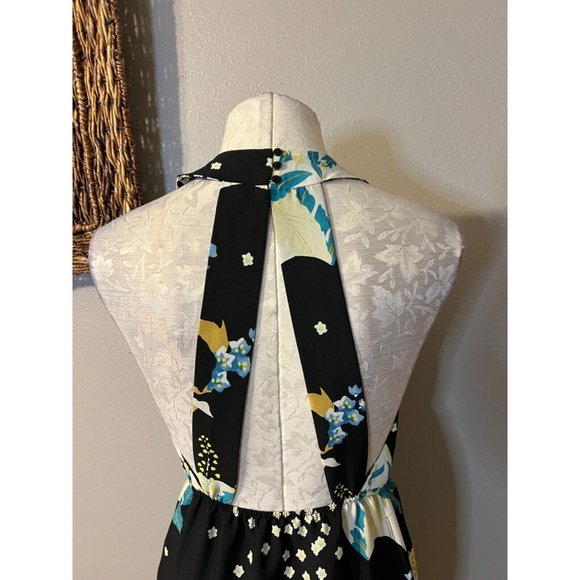 ZARA Dress S Small Strappy Open Back Floral Midi Summer Resort Cruise - Picture 4 of 10